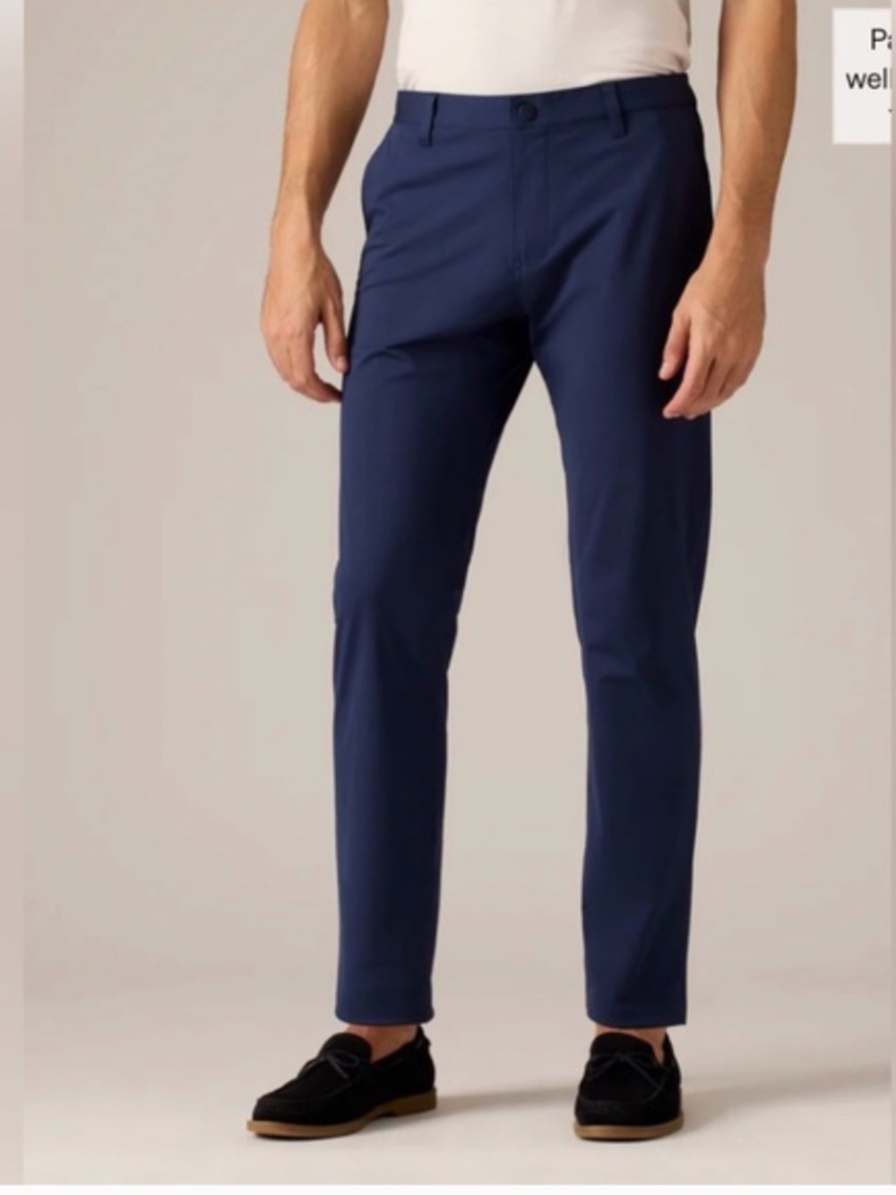 Men's Rhone Navy Commuter Classic Golf Pants Performance Trouser Size 34 34x32